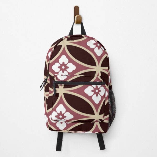 Item preview, Japanese Shippo Hanabishi Pattern - Burgundy and Gold designed and sold by vekotpu.