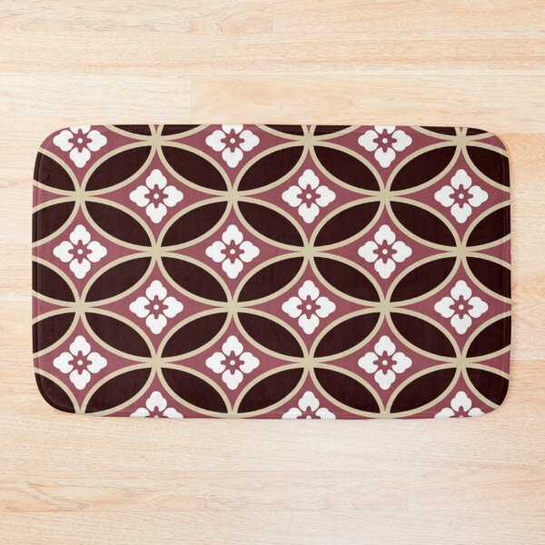 Item preview, Japanese Shippo Hanabishi Pattern - Burgundy and Gold designed and sold by vekotpu.