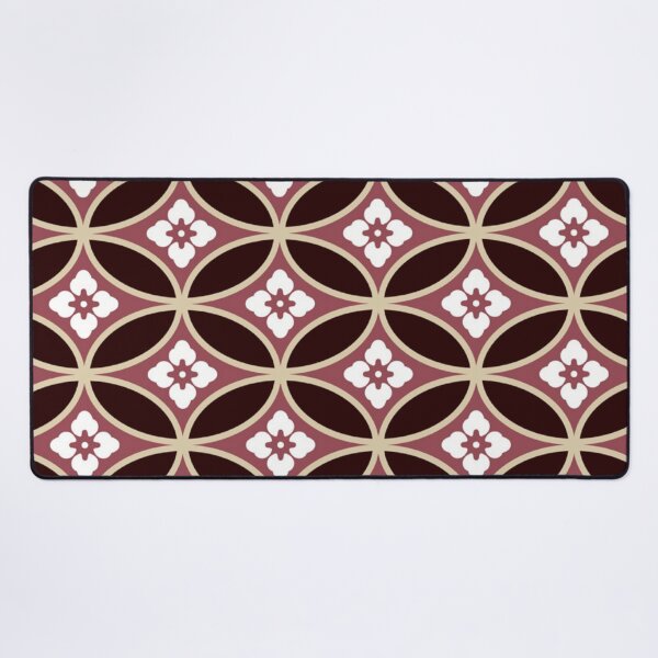 Item preview, Japanese Shippo Hanabishi Pattern - Burgundy and Gold designed and sold by vekotpu.