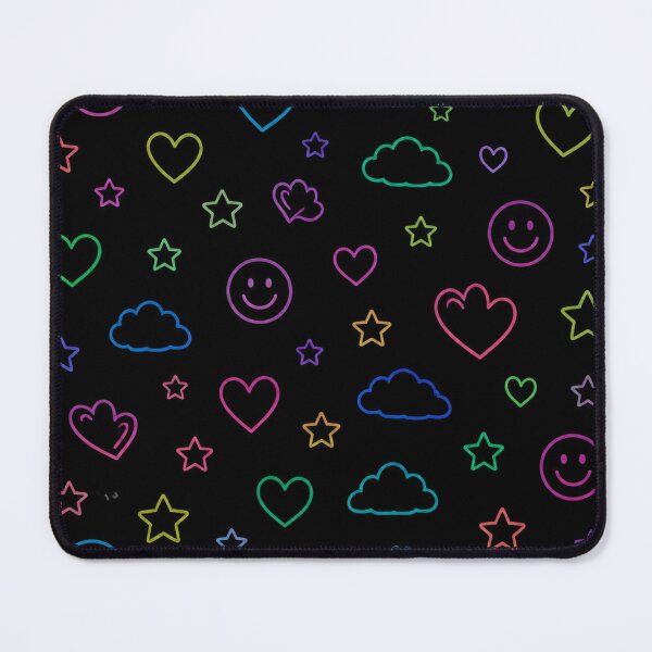 Item preview, Neon Doodle Pattern Black Background designed and sold by VibePrints101.