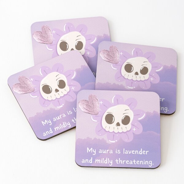 Item preview, Kawaii Cute Lavender Flower Skull designed and sold by WildWoodlandWitch.