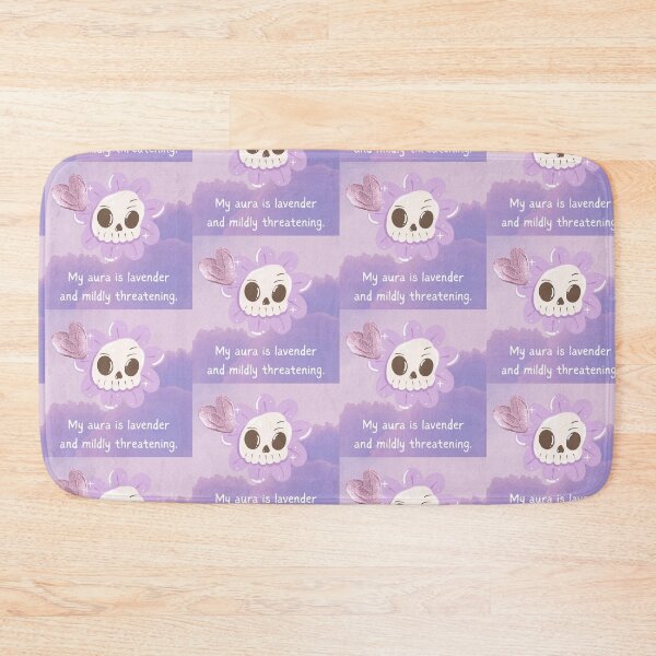 Item preview, Kawaii Cute Lavender Flower Skull designed and sold by WildWoodlandWitch.