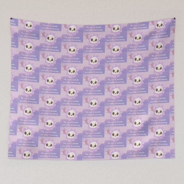 Item preview, Kawaii Cute Lavender Flower Skull designed and sold by WildWoodlandWitch.