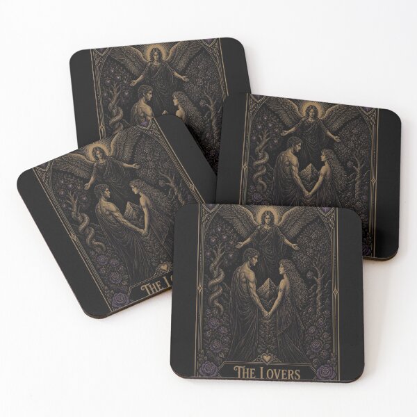 Item preview, The Lovers Tarot Card Shirt | Gothic Art Nouveau Major Arcana Tee designed and sold by SunnyDesign82.