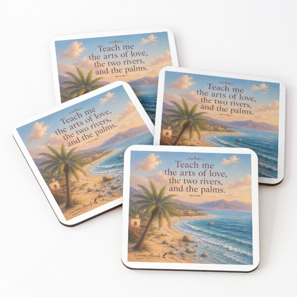 Item preview, Teach Me the Arts of Love – Original Poetry Calligraphy Art designed and sold by LumivaraGallery.