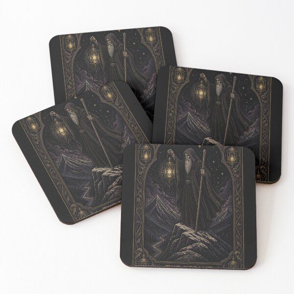 Item preview, The Hermit Tarot Card Shirt | Gothic Art Nouveau Major Arcana Tee designed and sold by SunnyDesign82.