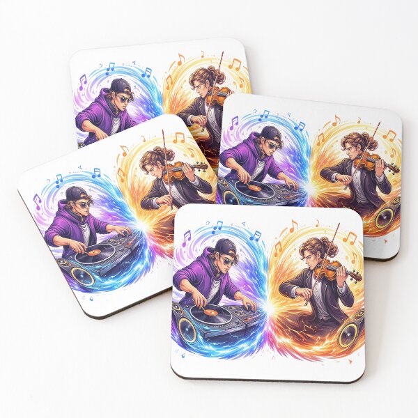 Item preview, Harmony of Beats and Strings – DJ Meets Violin Virtuoso designed and sold by Artisan Finds Online.