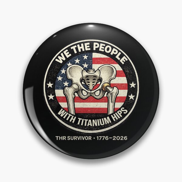 Item preview, We The People With Titanium Hips THR Survivor Patriotic Hip Replacement Recovery Graphic T-Shirt designed and sold by Animalfacts002.
