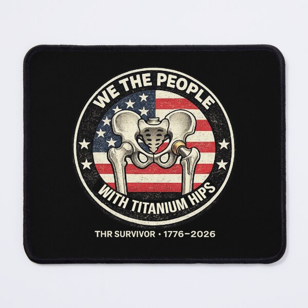 Item preview, We The People With Titanium Hips THR Survivor Patriotic Hip Replacement Recovery Graphic T-Shirt designed and sold by Animalfacts002.