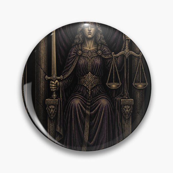 Item preview, Justice Tarot Card Shirt | Gothic Art Nouveau Major Arcana Tee designed and sold by SunnyDesign82.