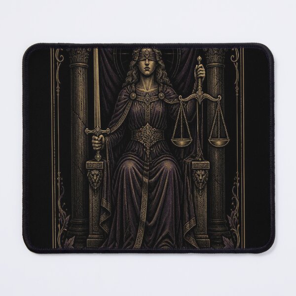Item preview, Justice Tarot Card Shirt | Gothic Art Nouveau Major Arcana Tee designed and sold by SunnyDesign82.