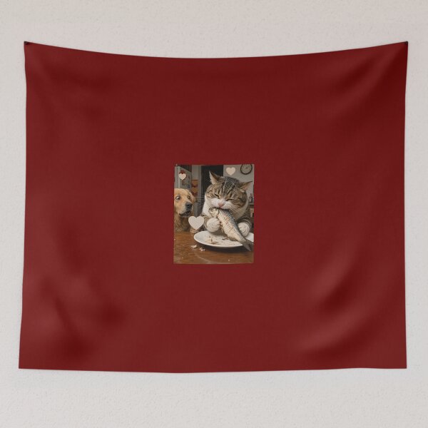 Item preview, CUTE FUNNY  CAT  EATING  FISH designed and sold by Brewgoodness.