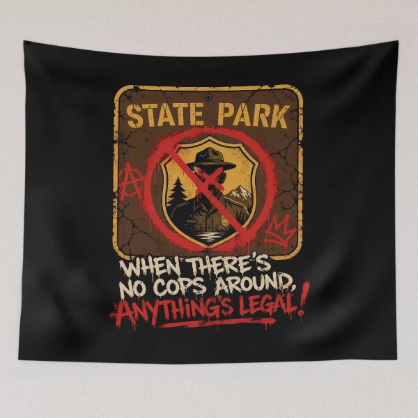 Item preview, Defaced Oregon Park Warning designed and sold by agearb.