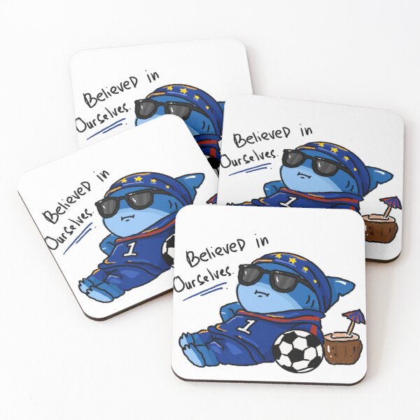 Item preview, Believe in Ourselves Cute Cape Verde Shark Football Fan Sticker designed and sold by chupichapa.