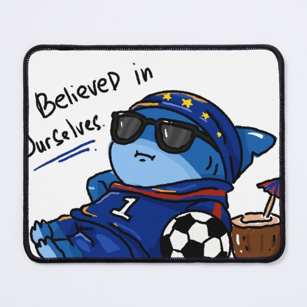 Item preview, Believe in Ourselves Cute Cape Verde Shark Football Fan Sticker designed and sold by chupichapa.