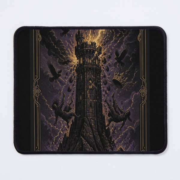 Item preview, The Tower Tarot Card Shirt | Gothic Art Nouveau Major Arcana Tee designed and sold by SunnyDesign82.