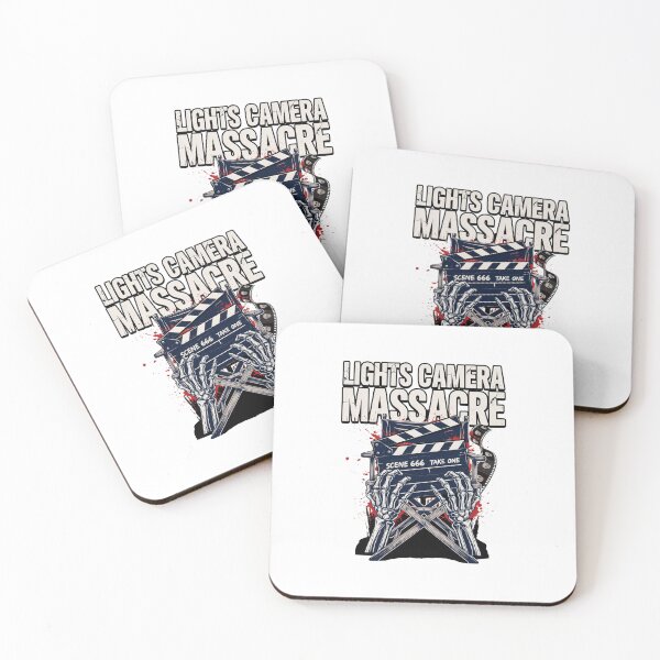 Item preview, Lights Camera Massacre, Horror Movie Director Skull Vintage Funny designed and sold by CryptReel.