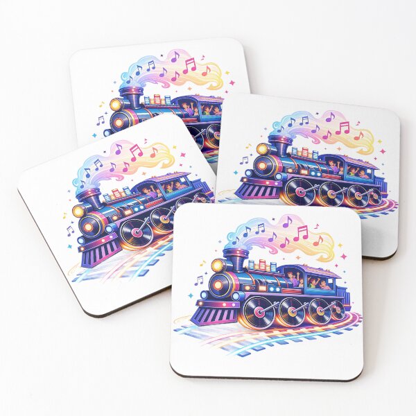 Item preview, The Music Express – A Neon Train Powered by Rhythm designed and sold by Artisan Finds Online.