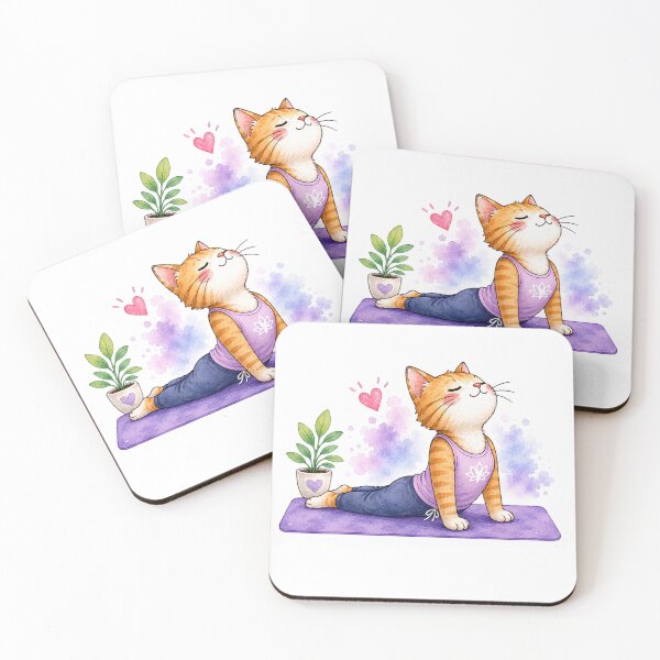Item preview, cat cobra pose  designed and sold by grow gently studio.