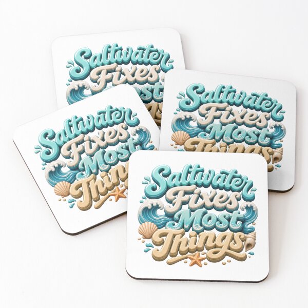 Item preview, Saltwater Fixes Most Things - Beach Ocean Quote designed and sold by GoverArt.