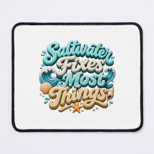 Item preview, Saltwater Fixes Most Things - Beach Ocean Quote designed and sold by GoverArt.