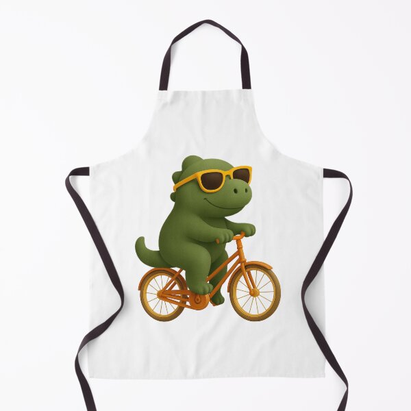 Item preview, Funny Dino on Bike Cute Dinosaur Cycling Art designed and sold by GetGoodFit.