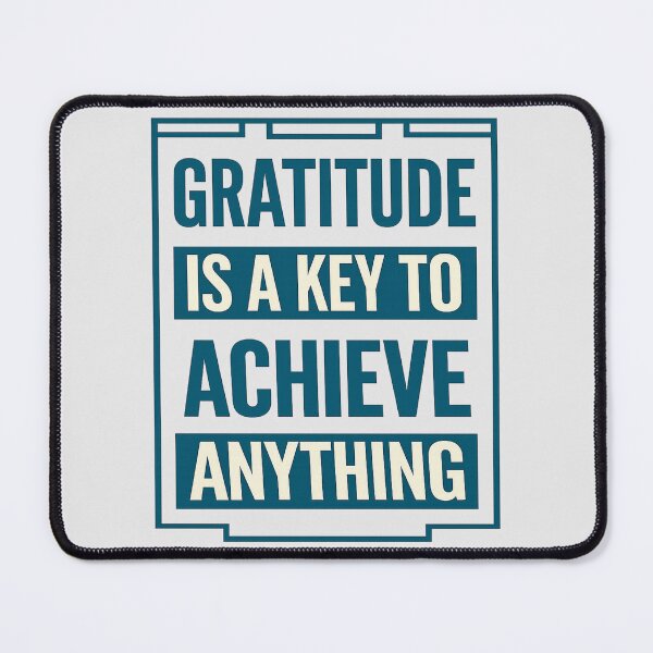 Item preview, Gratitude Is a Key to Achieve Anything Motivational Quote | Positive Mindset Typography Design designed and sold by Akseries.