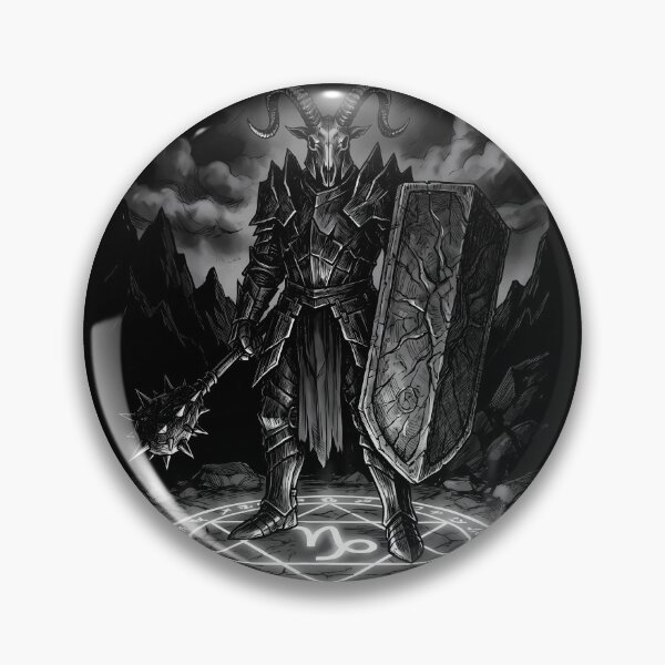 Item preview, Capricorn Zodiac Gothic Knight Goat Armor Dark Fantasy designed and sold by DarkOriginArts.