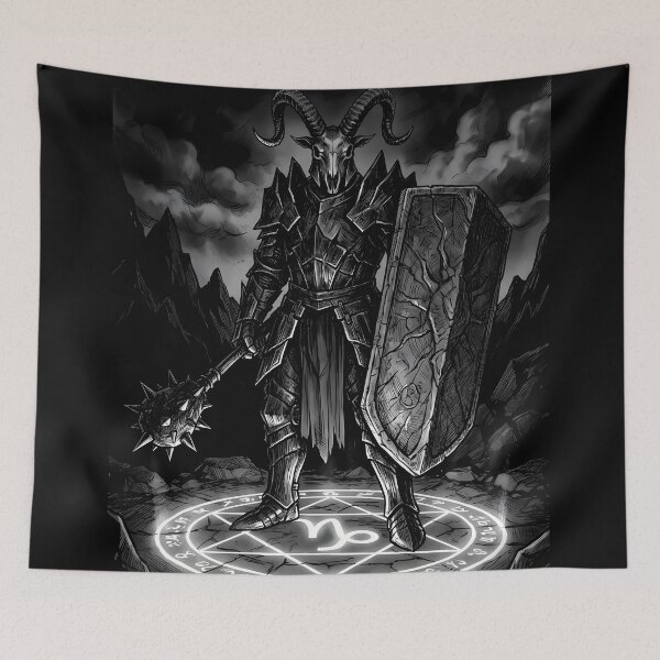 Item preview, Capricorn Zodiac Gothic Knight Goat Armor Dark Fantasy designed and sold by DarkOriginArts.
