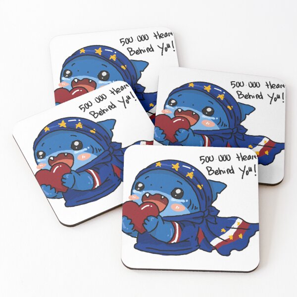 Item preview, 500,000 Hearts Behind You Cute Cape Verde Shark Support Sticker designed and sold by chupichapa.