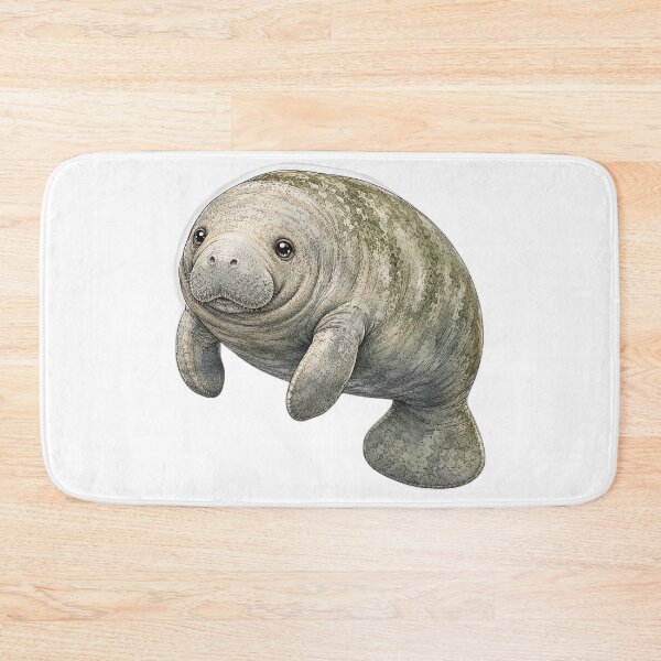 Item preview, Cute Vintage Manatee Sticker - Sea Cow Marine Mammal designed and sold by PND7777.