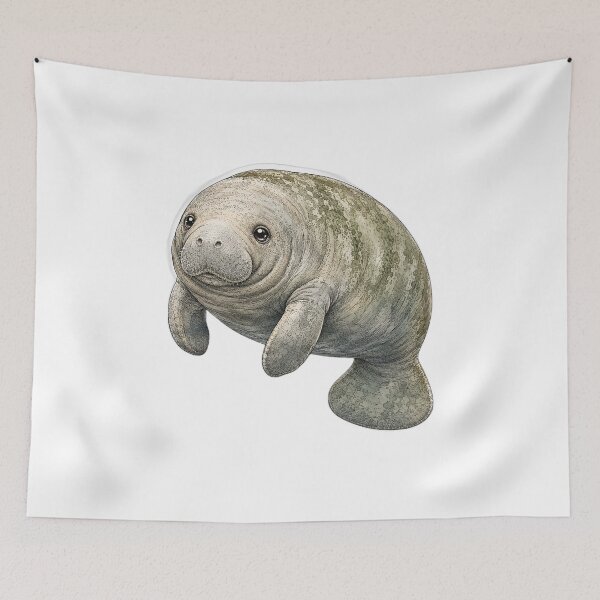 Item preview, Cute Vintage Manatee Sticker - Sea Cow Marine Mammal designed and sold by PND7777.