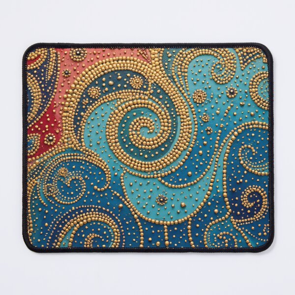 Item preview, Aboriginal Inspired Dot Art - Serenity Of Lava And Ocean Waves designed and sold by GrinGalore.