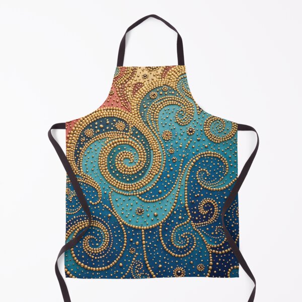 Item preview, Aboriginal Inspired Dot Art - Serenity Of Lava And Ocean Waves designed and sold by GrinGalore.