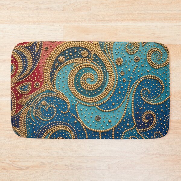 Item preview, Aboriginal Inspired Dot Art - Serenity Of Lava And Ocean Waves designed and sold by GrinGalore.