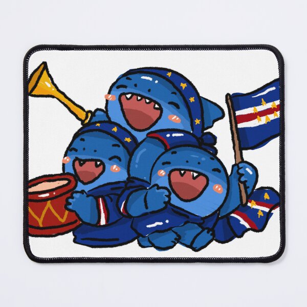 Item preview, Cute Cape Verde Shark Fan Club Football Sticker  designed and sold by chupichapa.