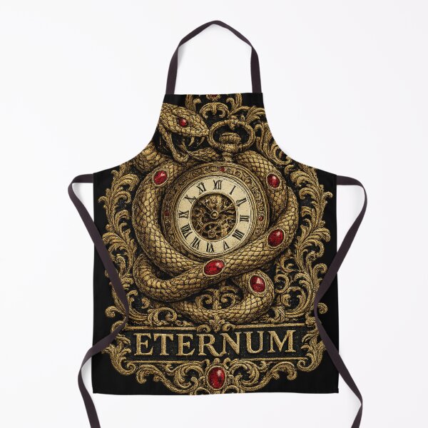 Item preview, ETERNUM Victorian Serpent Crest | Luxury Gothic Pocket Watch Embroidery designed and sold by Emoji Emblems.