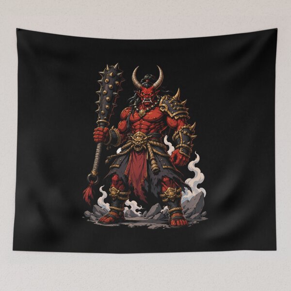Item preview, Oni Warlord Rising Through Crimson Smoke And Broken Stone designed and sold by Tong4130.