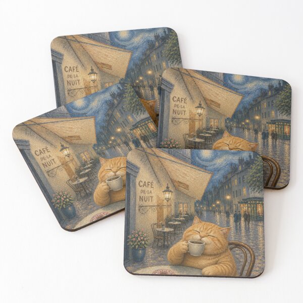 Item preview, Cute and Chonky Orange Tabby Cat Café Night Daydreamscape designed and sold by Mindworx21.