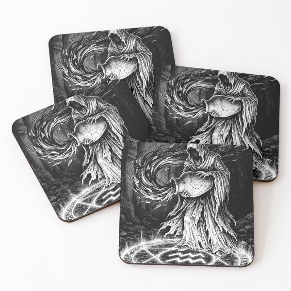 Item preview, Aquarius Zodiac Gothic Mage Shadow Vortex Dark Fantasy designed and sold by DarkOriginArts.