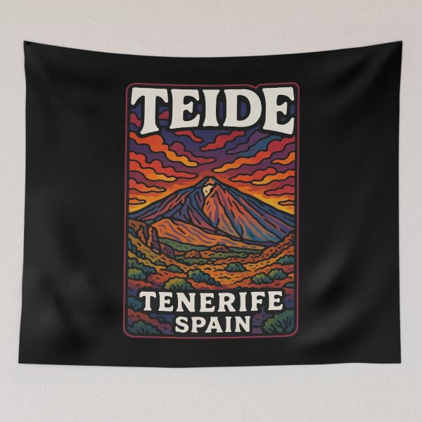 Item preview, Mount Teide Volcano Tenerife Trippy Art Travel designed and sold by TomFrontierArt.