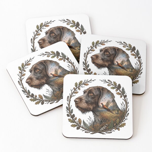 Item preview, German Wirehaired Pointer Dog Portrait designed and sold by Motivburg.