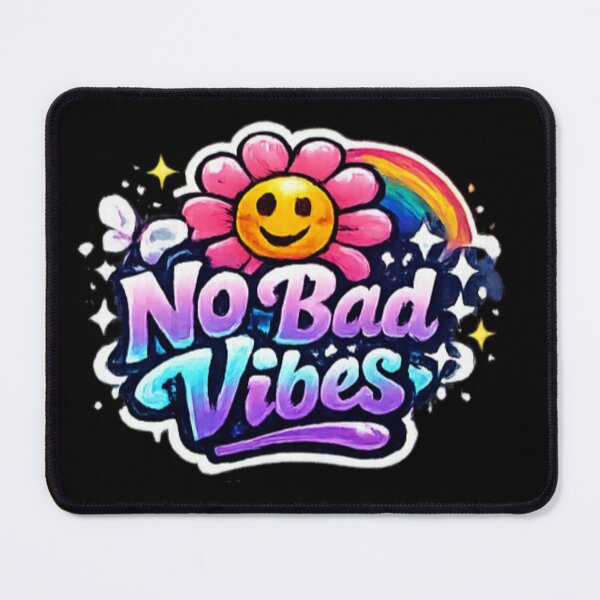 Item preview, Colorful "No Bad Vibes" Smiley Sticker designed and sold by _Stickora_.