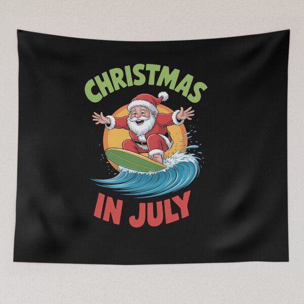 Item preview, Christmas In July Santa Surfing Kids Toddler Hawaiian Party designed and sold by SapfireStuArt.