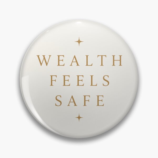 Item preview, Wealth Feels Safe – Minimalist Typography Shirt | Soft Abundance | Quiet Luxury Aesthetic designed and sold by BeaVibes.