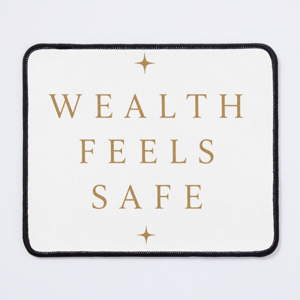 Item preview, Wealth Feels Safe – Minimalist Typography Shirt | Soft Abundance | Quiet Luxury Aesthetic designed and sold by BeaVibes.