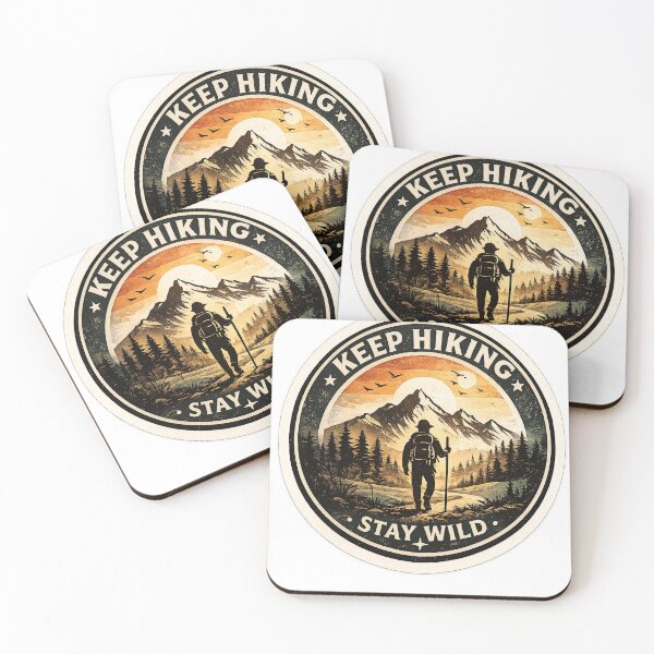 Item preview, Keep Hiking Stay Wild Vintage Badge designed and sold by ali prints.