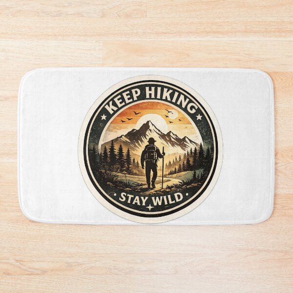 Item preview, Keep Hiking Stay Wild Vintage Badge designed and sold by ali prints.