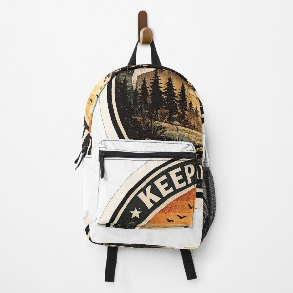 Item preview, Keep Hiking Stay Wild Vintage Badge designed and sold by ali prints.