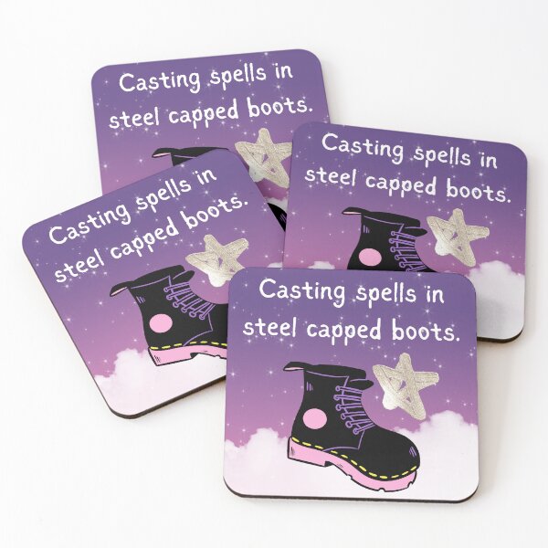 Item preview, Pastel Goth Witchy Boots and Pentagrams designed and sold by WildWoodlandWitch.